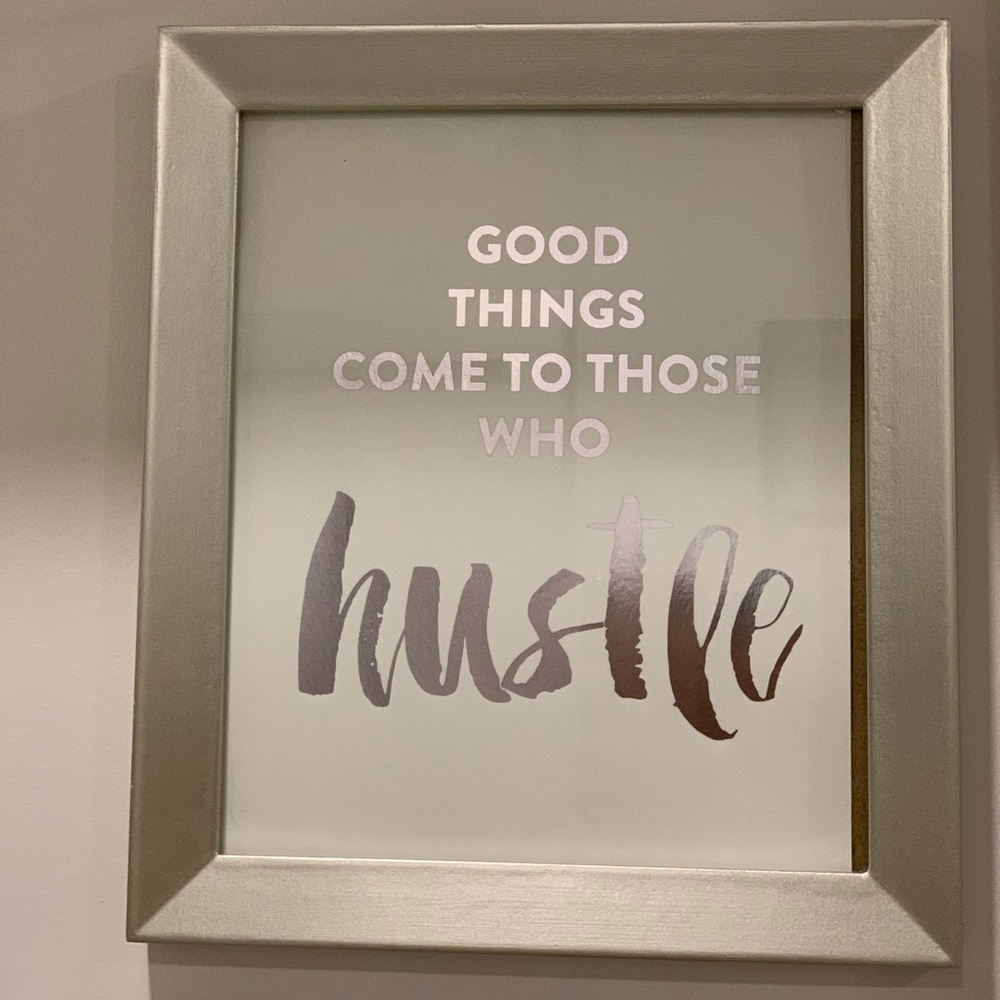 Framed metallic print artwork